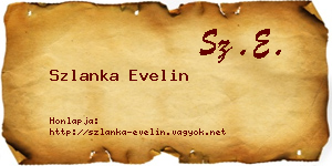 Szlanka Evelin névjegykártya